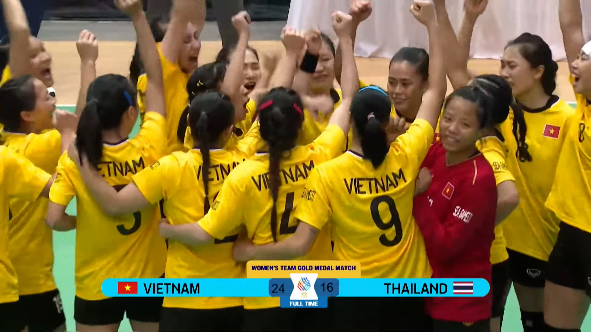 Bóng ném nữ Việt Nam đánh bại chủ nhà Thái Lan, giành HCV SEA Games 33